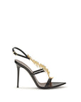 Giuseppe Fishbone Slim Heeled Sandals - Black