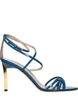 Tom Ford Ida Leather  Stiletto Heel Sandals - Blue