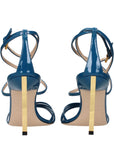 Tom Ford Ida Leather  Stiletto Heel Sandals - Blue
