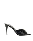 Saint Laurent Babylone Stiletto Heel Mule Sandals - Black