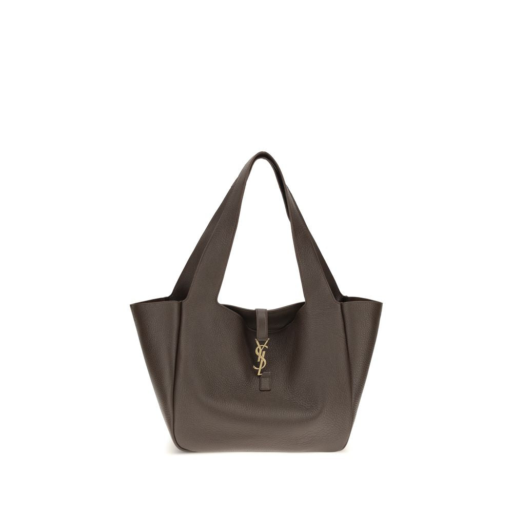 Saint Laurent Leather Le 5 à 7 Bea Shoulder Bag - Dark Chocolate