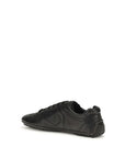 Prada Leather Low Top Sneakers - Black