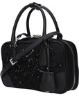 Prada Sequins Fabric Handbag - Black