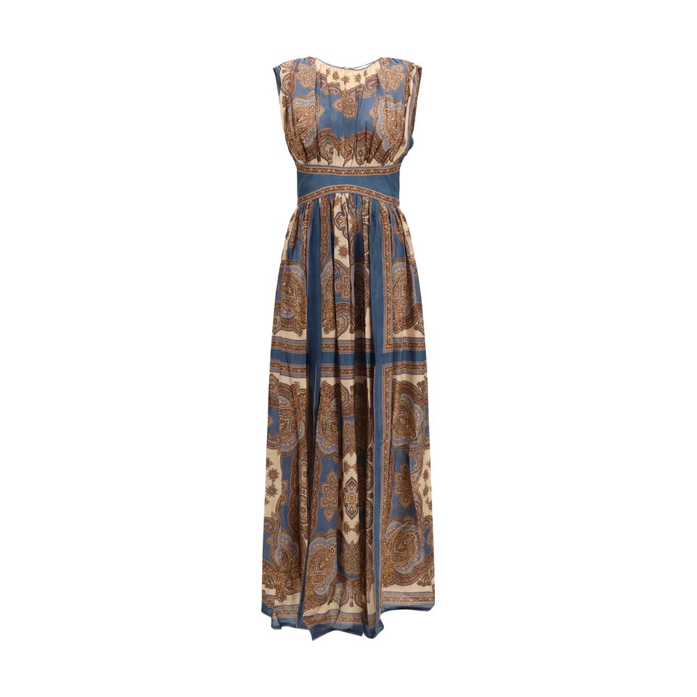 Zimmermann Silk Mahon Pleated Maxi Dress - White