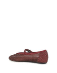 LE SILLA Gilda Embellished Leather Mary Jane-Ballet Flats - Burgundy