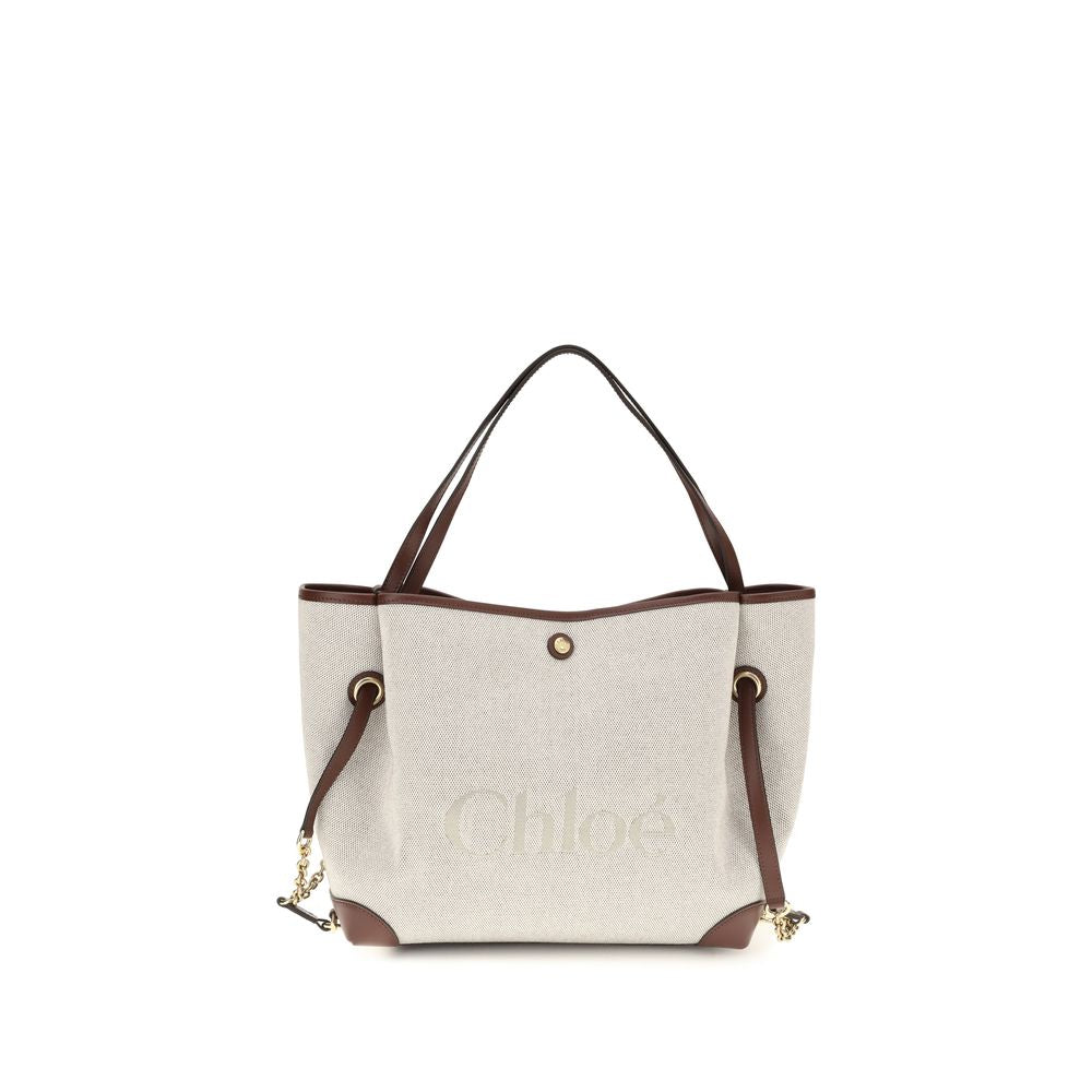 Chloé Clover Canvas Tote & Shoulder Bag - Ivory/Beige