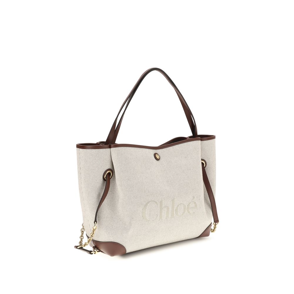 Chloé Clover Canvas Tote & Shoulder Bag - Ivory/Beige