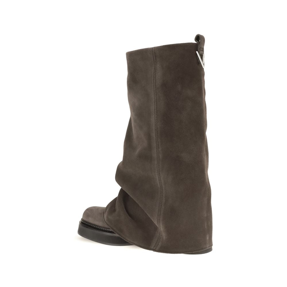 The Attico Leather Robin Boots - Brown