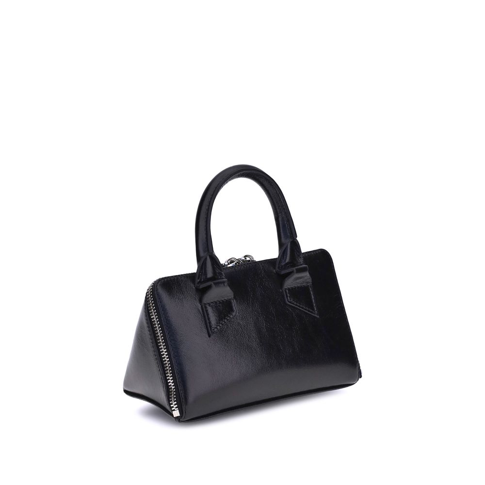 The Attico Friday Leather Handbag - Black