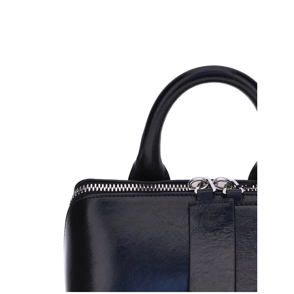 The Attico Friday Leather Handbag - Black