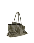 The Attico La Passeggiata Leather Medium Top Handle Handbag - Musk