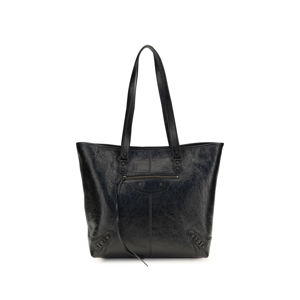 Balenciaga Le City Cabas Leather Tote Bag - Black
