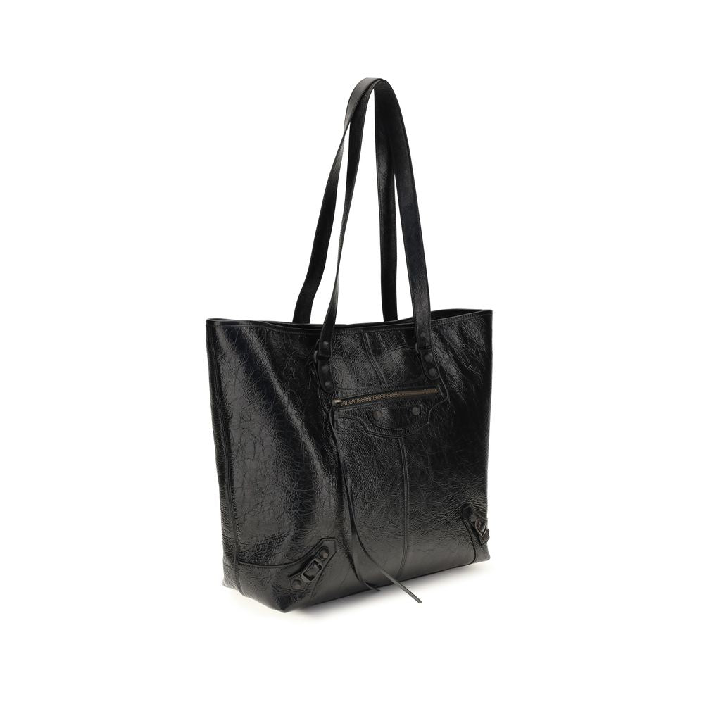 Balenciaga Le City Cabas Leather Tote Bag - Black