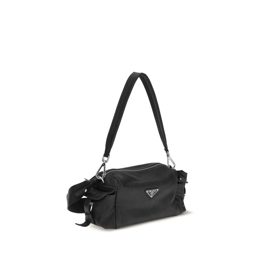 Prada Leather Explore Shoulder Bag - Dark Brown