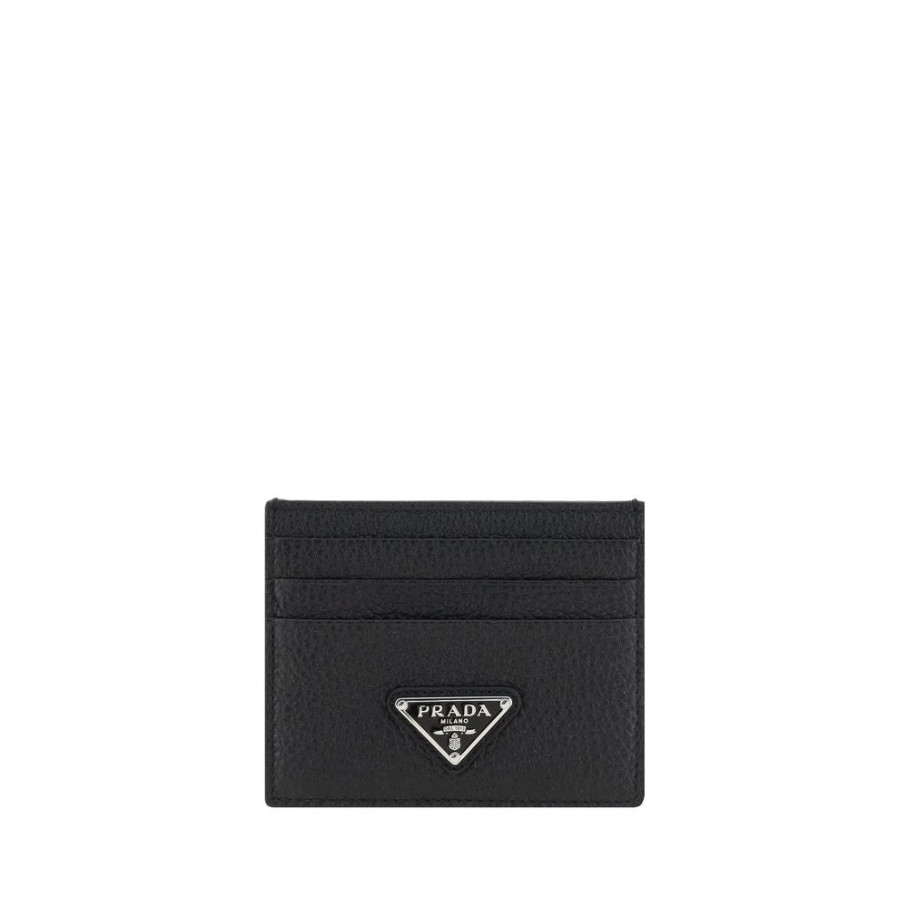 Prada Leather Card Holder - Black