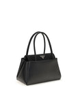 Prada Leather Top Handle Bag - Black