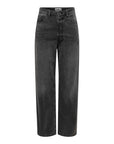 Only Logo High Waist Wide Leg Fit Baggy Dark Grey Jeans