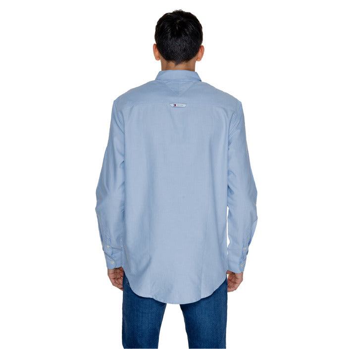 Tommy Hilfiger Jeans Logo Button-Down Collar Shirt - light blue 