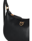 Pinko Logo Genuine Leather Crescent Shoulder Bag