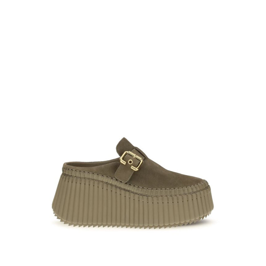 Chloé Leather Nama Sabot Mules