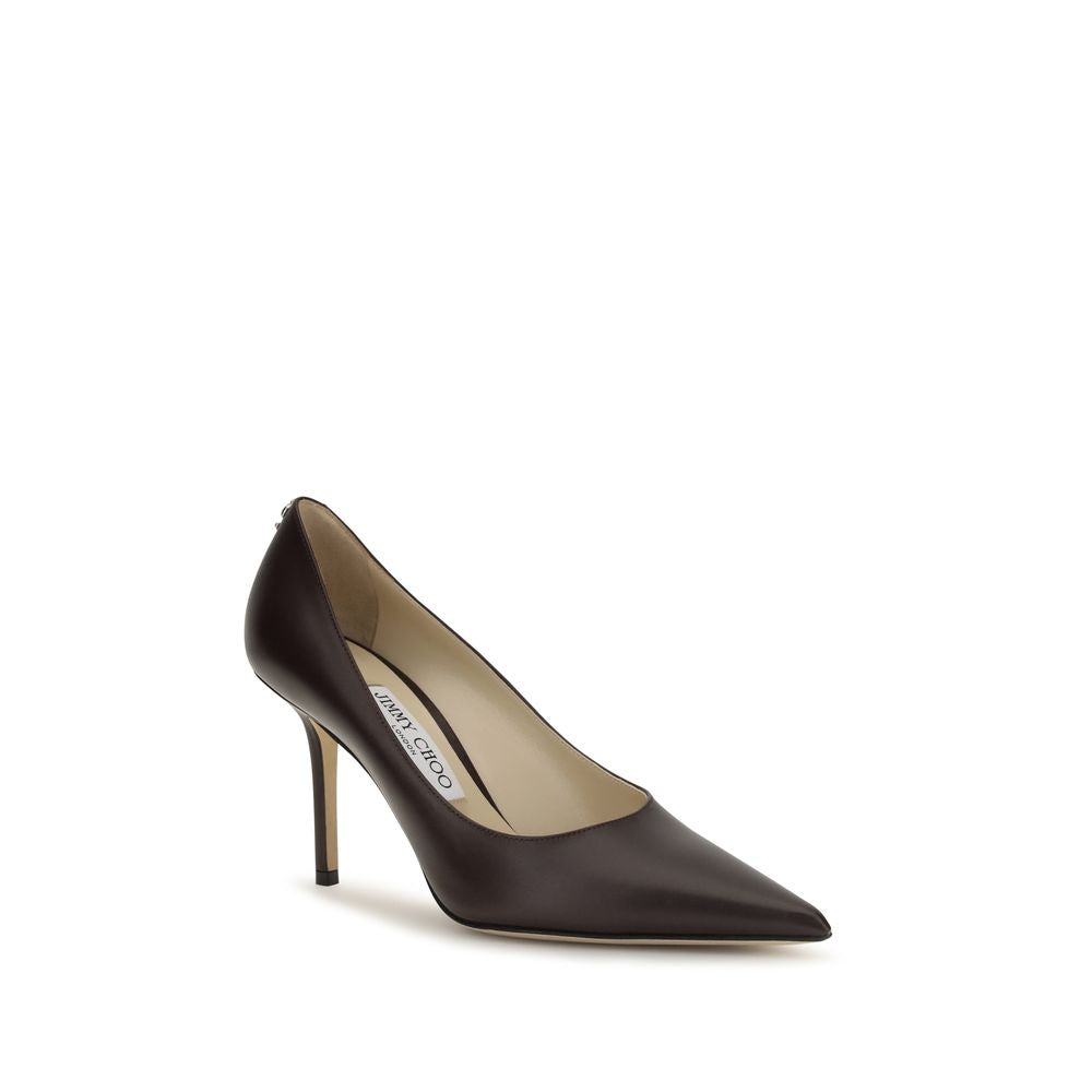 Jimmy Choo Leather Love Pumps - Dark Brown