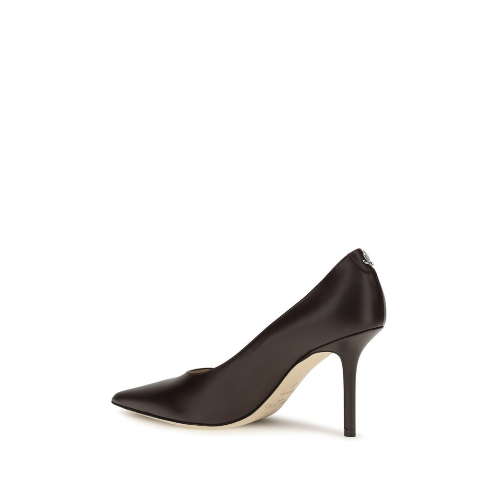 Jimmy Choo Leather Love Pumps - Dark Brown