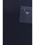 Prada Chest Pocket Wool Sweater - Blue