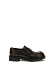 Prada Leather Brushed Slip-On Loafers - Brown