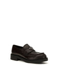 Prada Leather Brushed Slip-On Loafers - Brown