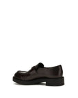 Prada Leather Brushed Slip-On Loafers - Brown