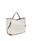 Chloé Clover Large Carry Tote Bag - Ivory/Beige