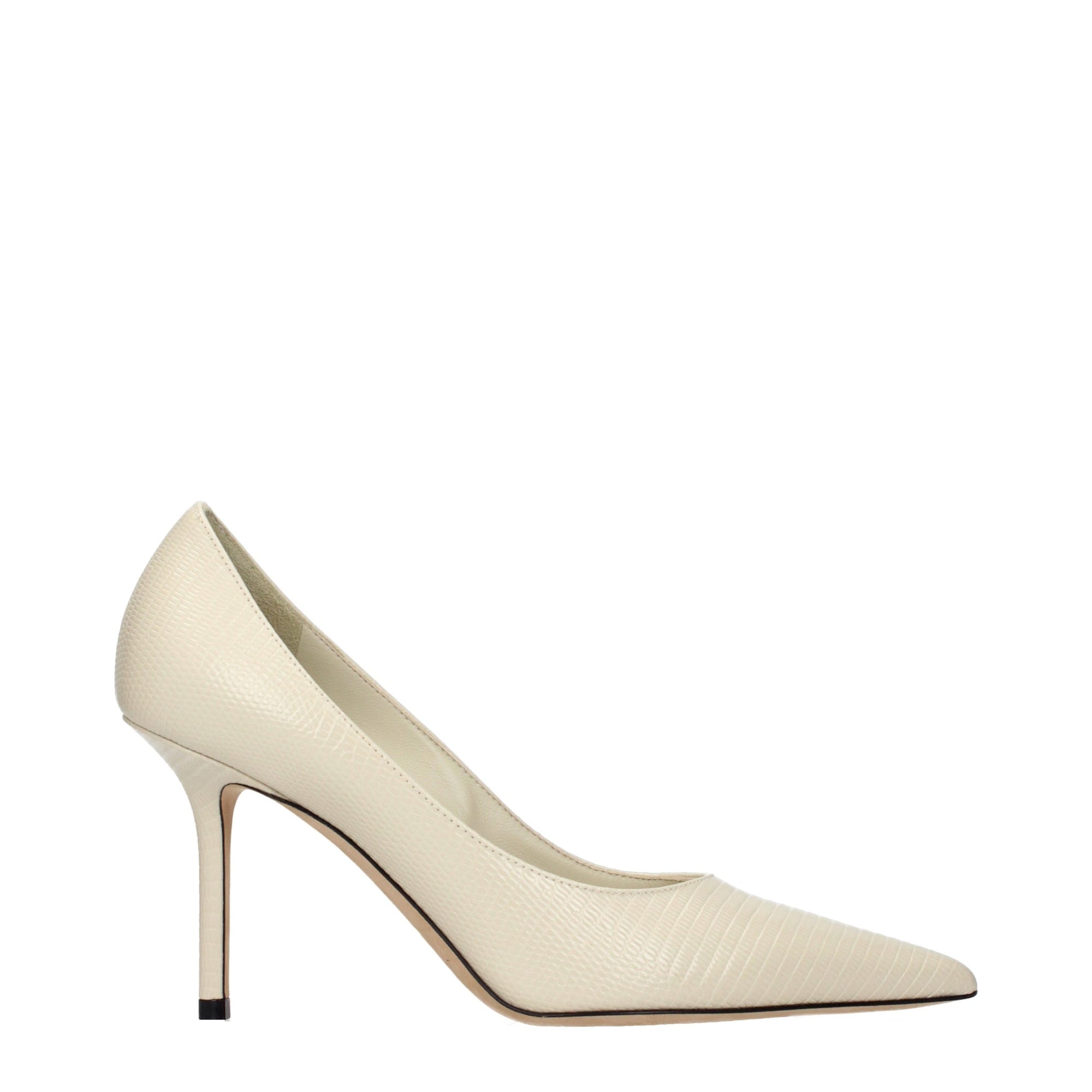 Jimmy Choo Love 85 Leather High Heel Pumps - Ivory/Beige