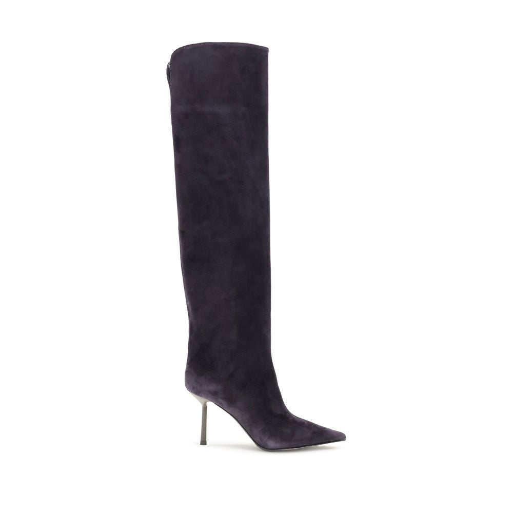 LE SILLA Bella Leather Over The Knee - Deepest Blue