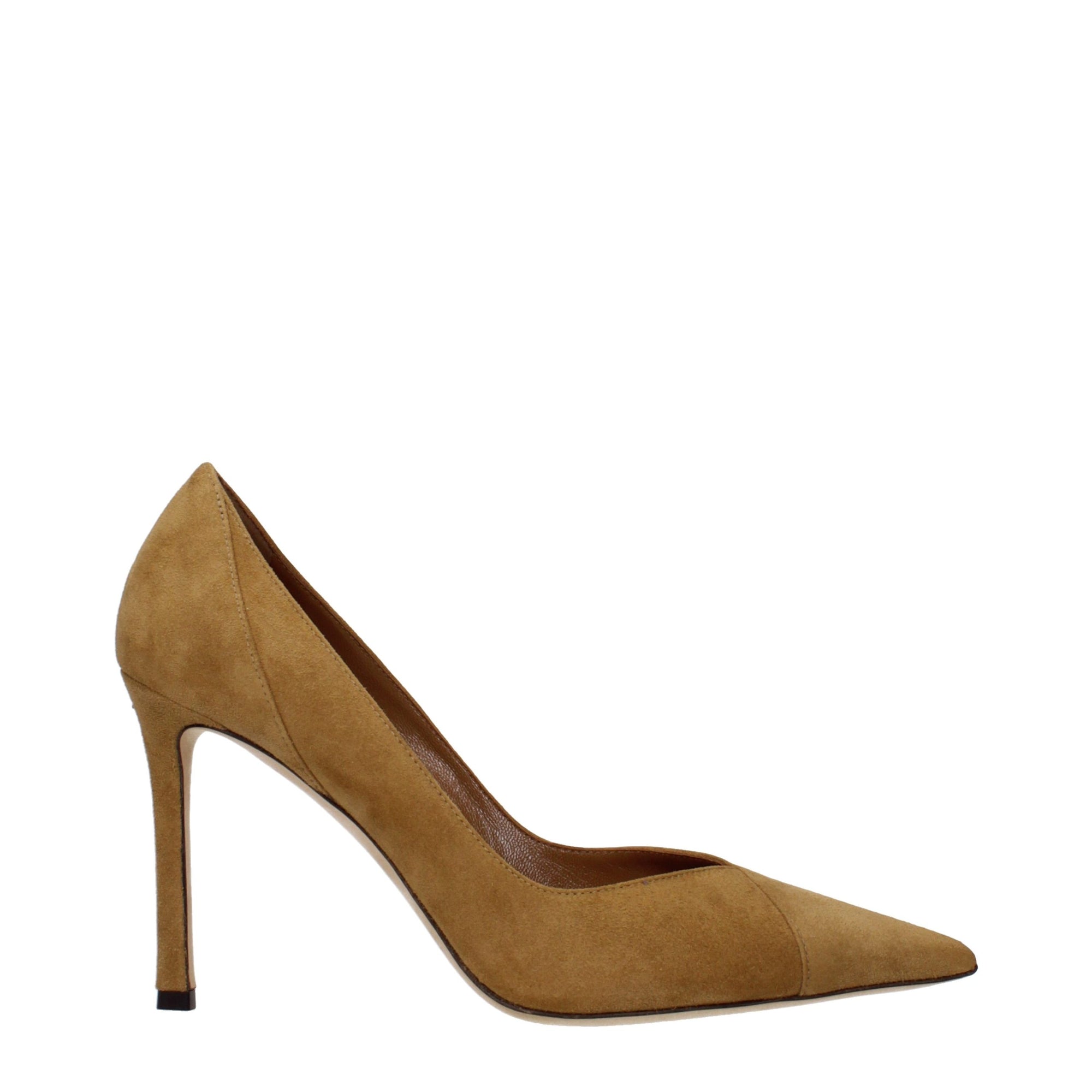 Jimmy Choo Cass 95 Brown Leather High Heel Pumps