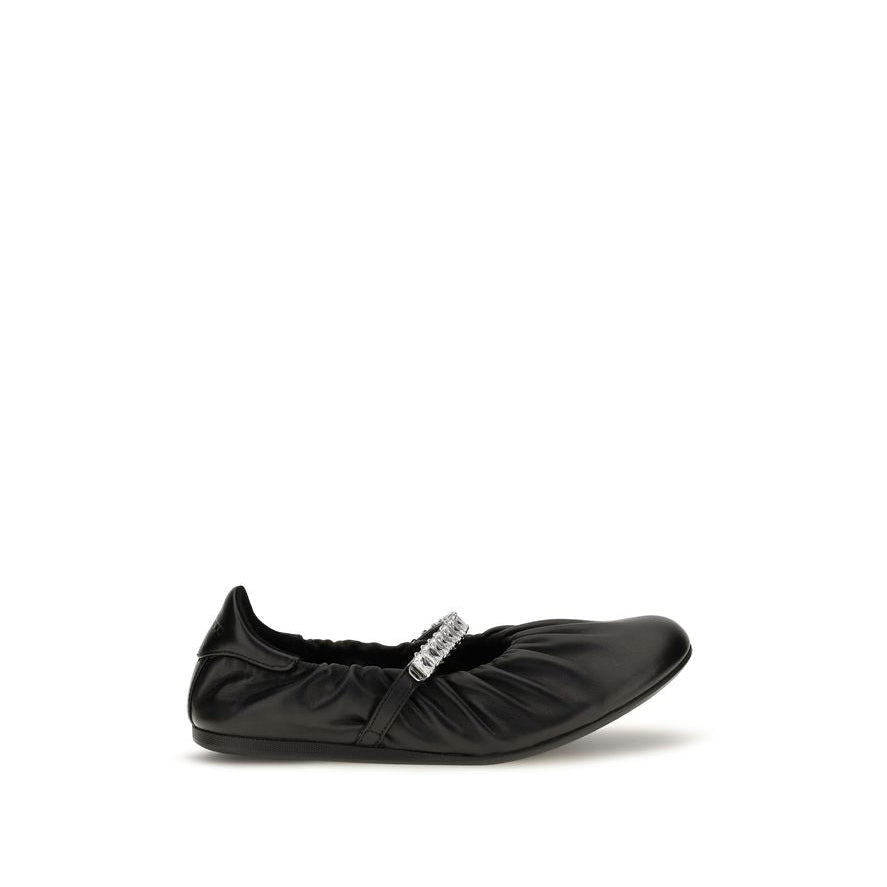 Jimmy Choo Jade Leather Mary Jane-Ballet Flats - Black