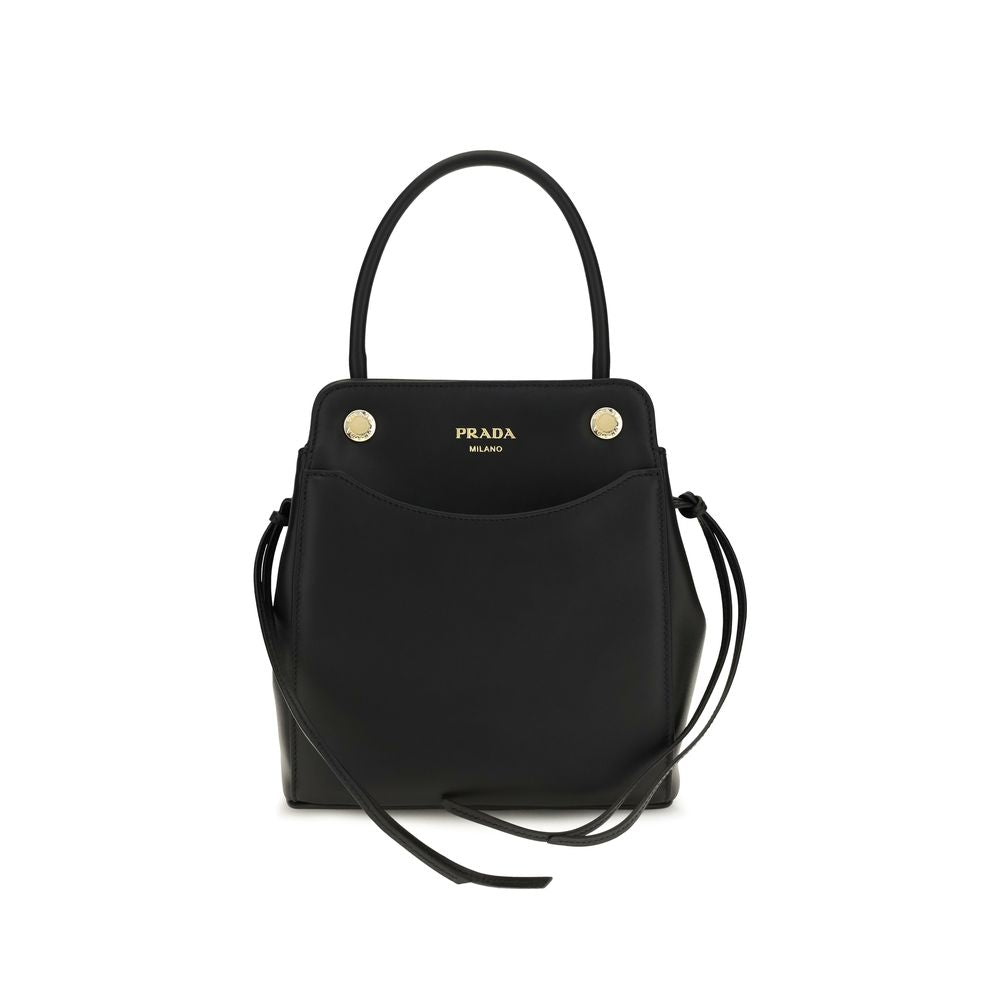 Prada Leather Carry Mini Handbag - Black