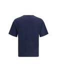 Saint Laurent Cotton Crewneck T-Shirt - Blue