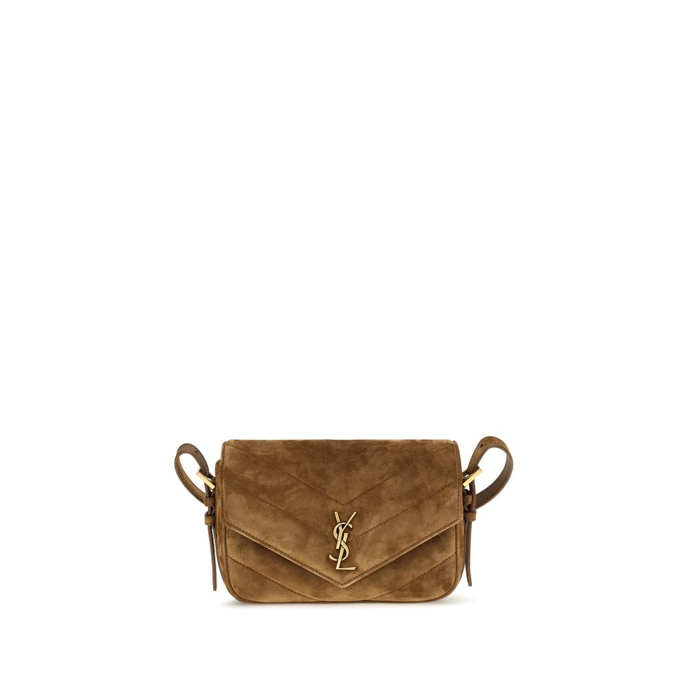 Saint Laurent Suede Small LouLou Shoulder Bag - Brown