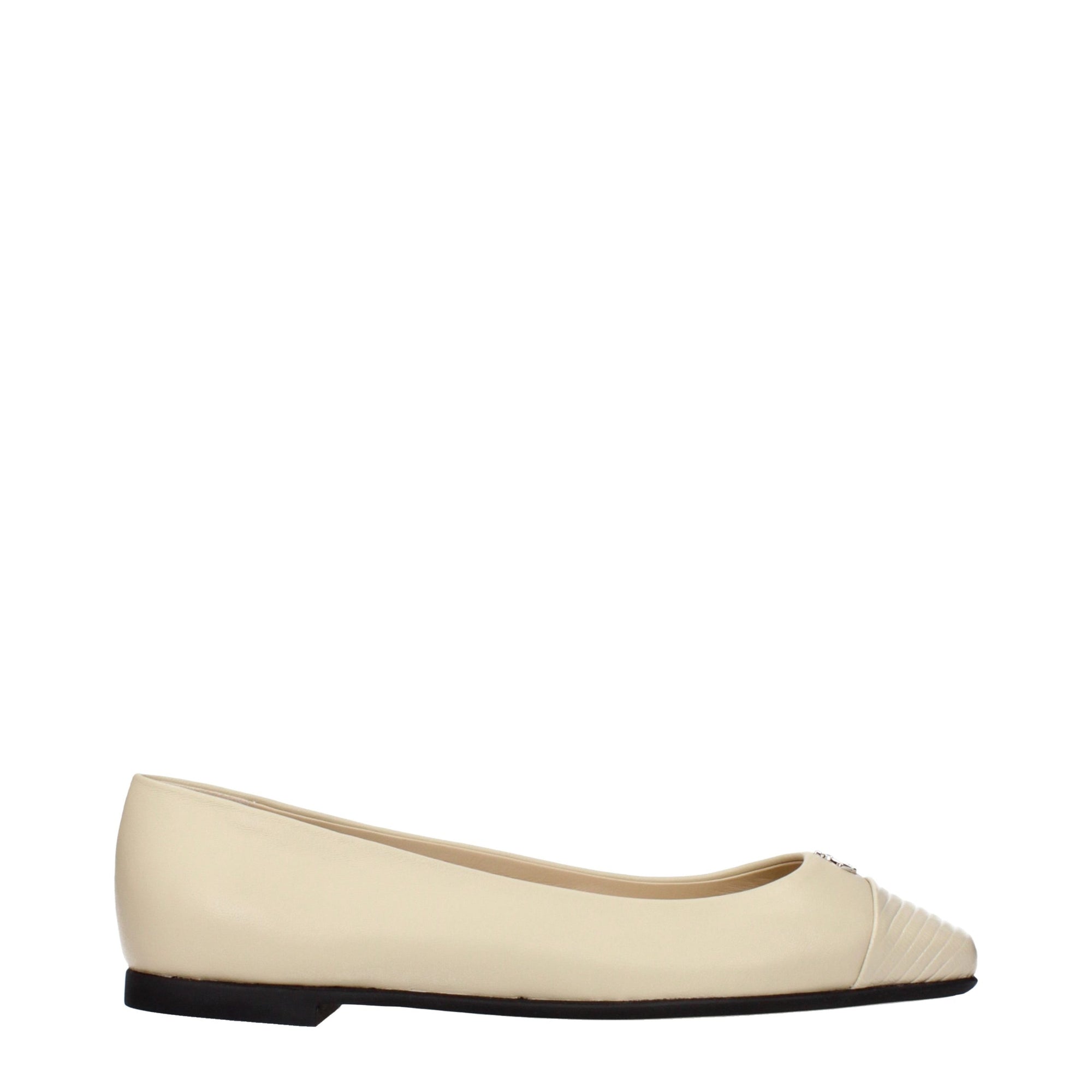 Jimmy Choo Leni Flat Bamboo Ballet Flats - Beige/Ivory