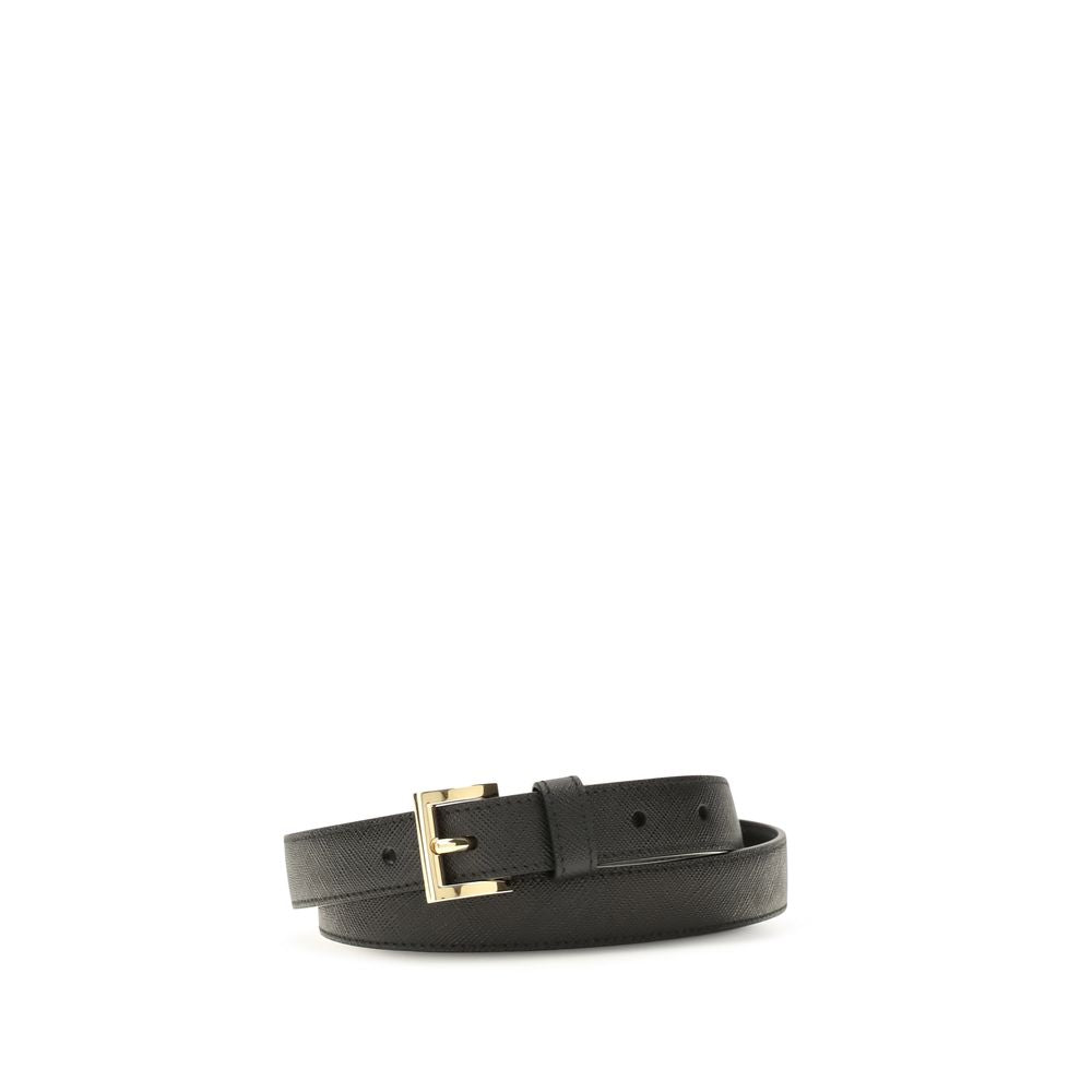Prada Saffiano Leather Belt - Black
