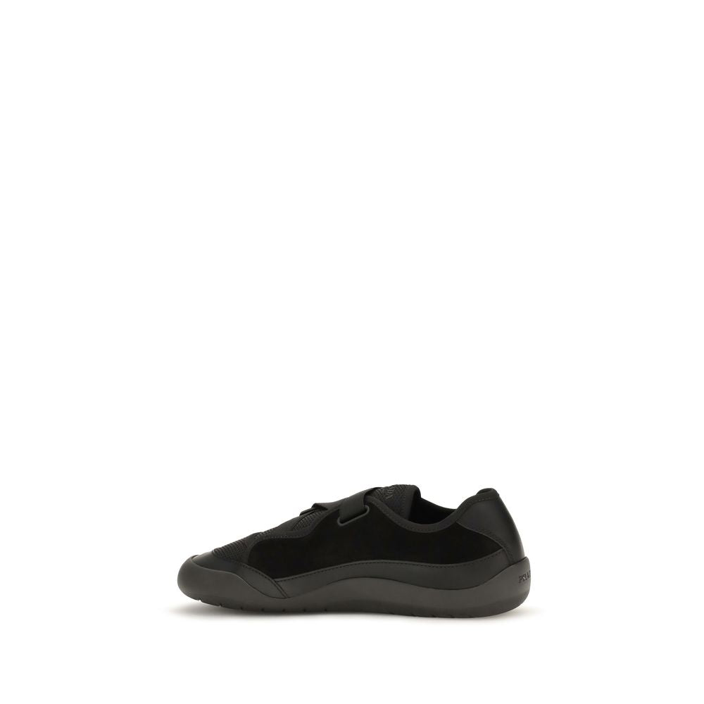 Prada Criss-Cross Low Top Sneakers - Black