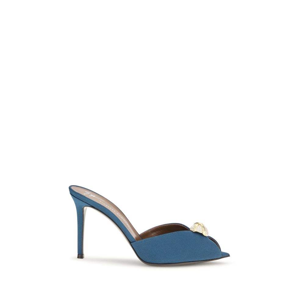 Giuseppe Zanotti Intrigo Cocktail Mule Sandals - Blue