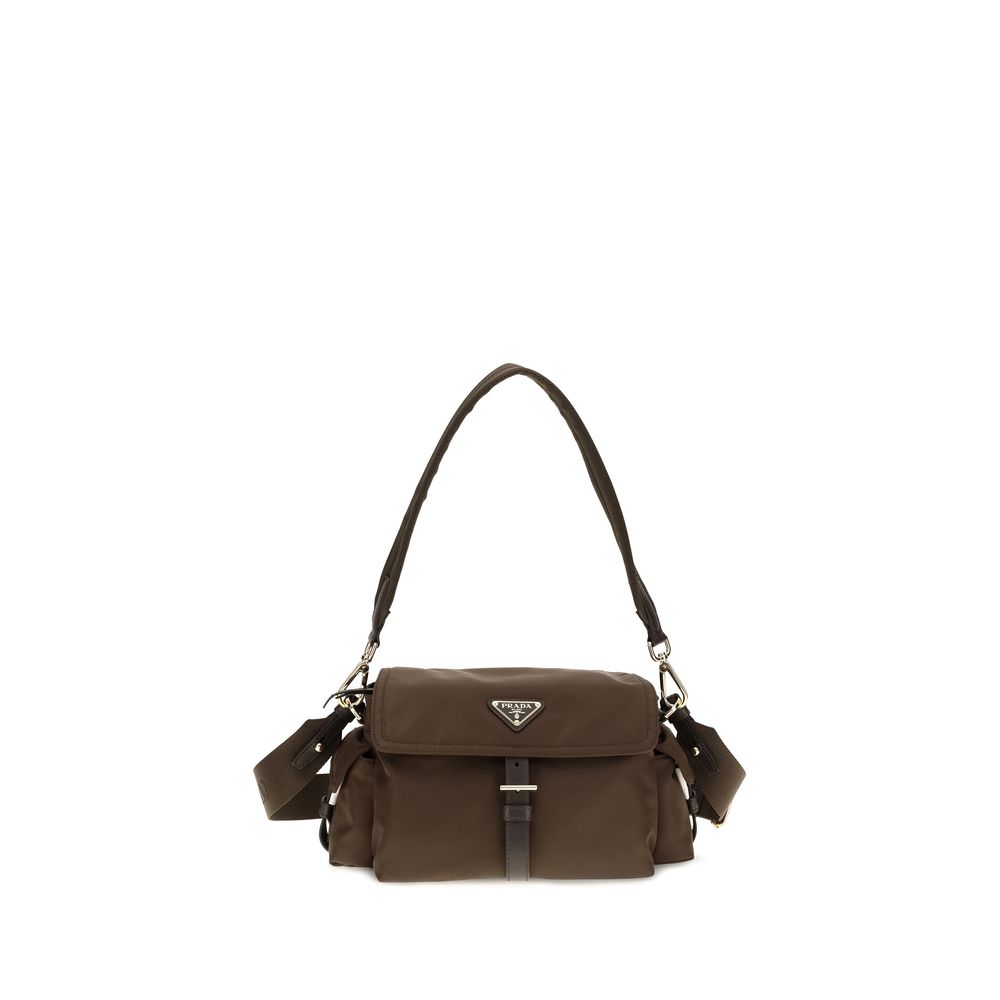 Prada Re-Nylon Pattina Shoulder Bag - Brown