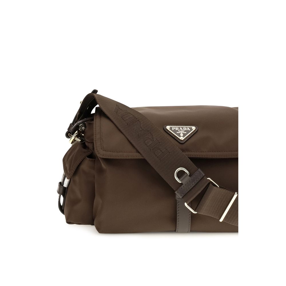 Prada Re-Nylon Pattina Shoulder Bag - Brown