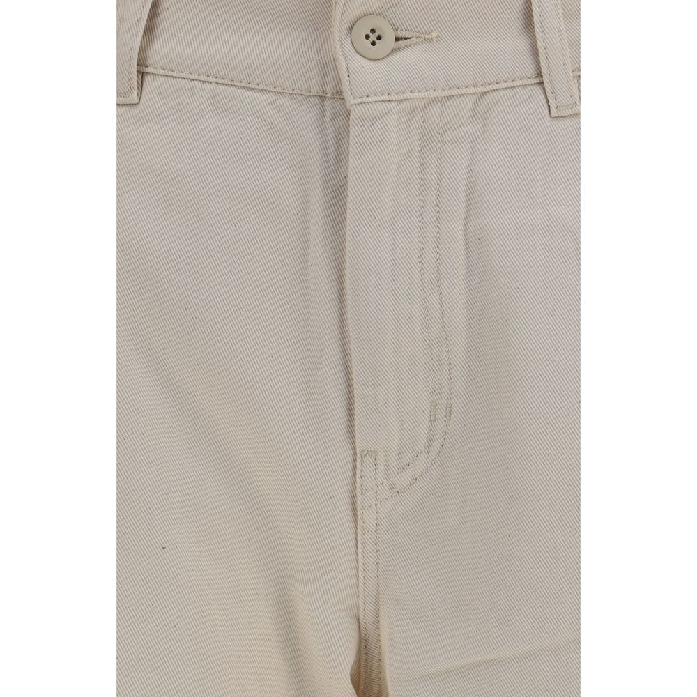 Max Mara Cotton Wide Leg Pants - Cool Beige