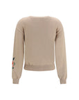 Max Mara Intarsia Cotton Knit Cardigan - Beige