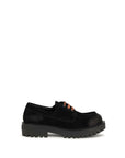 Prada Suede Lace-Up Loafers - Black