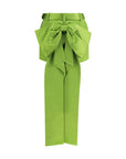 Self-Portrait Satin Big Bow Mini Skort - Green