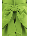 Self-Portrait Satin Big Bow Mini Skort - Green