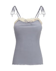 Chloé Cashmere Applique Camisole Top - Blue